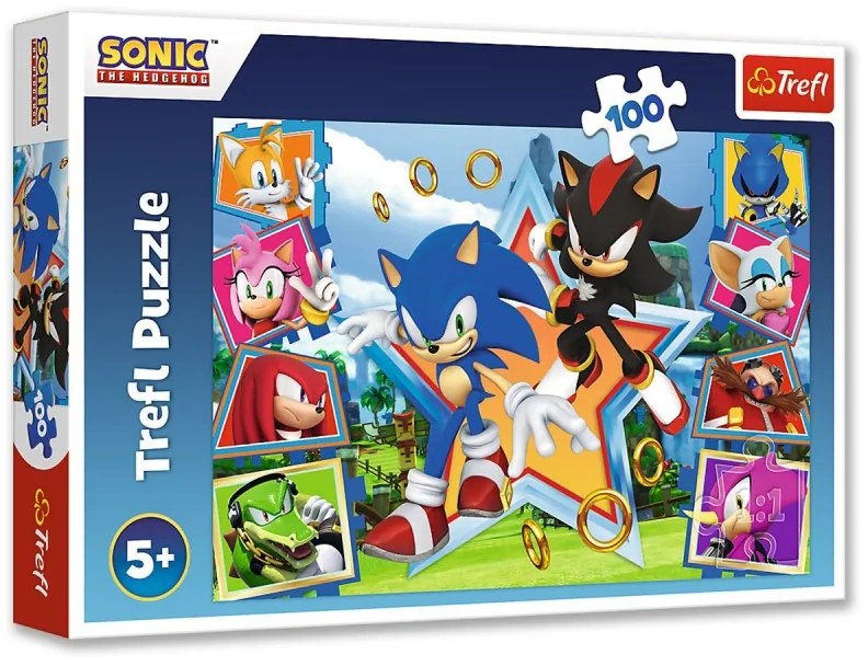 Gyermek puzzle - Sonic a sündisznó - 100 db