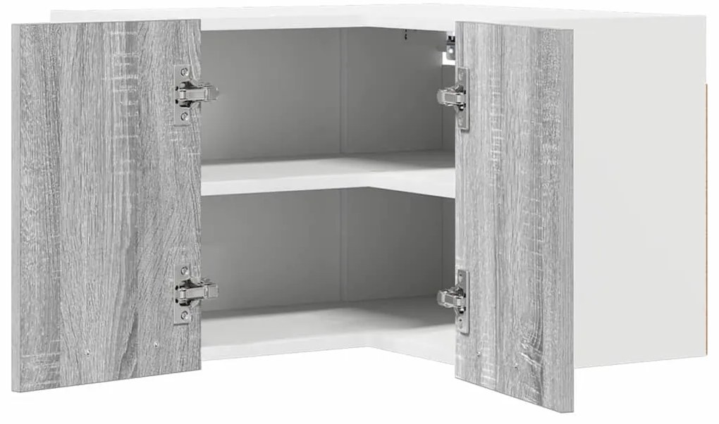Függő szekrény Riga Szürke Sonoma és fehér 57 x 57 x 40 cm