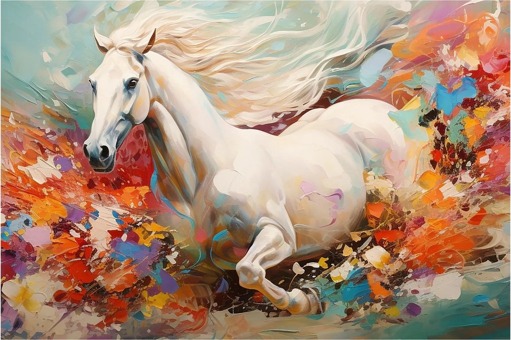 Kép - Egy ló festése (90x60 cm)