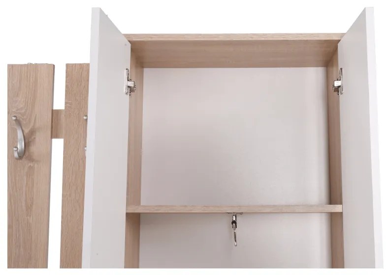 Akasztós szekrény, sonoma tölgy/fehér, ASTER