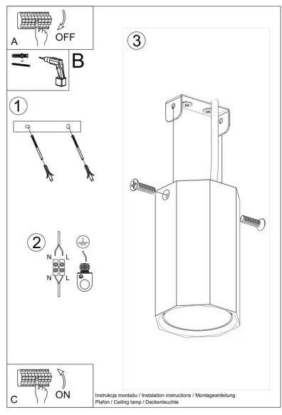 Sollux SL.1033 - Spotlámpa ZEKE 1xGU10/40W/230V 10 cm tölgy