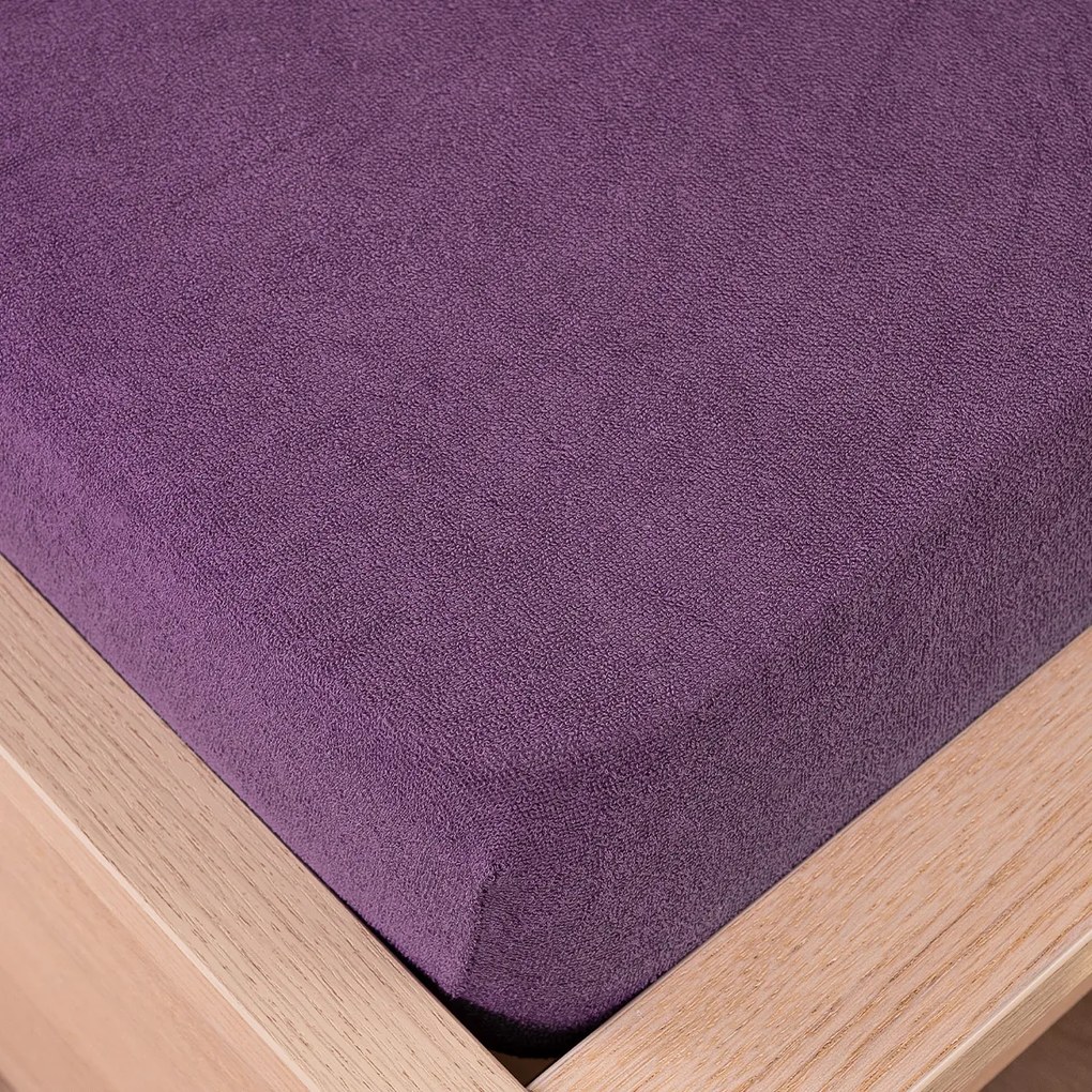 4Home frottír lepedő lila, 140 x 200 cm