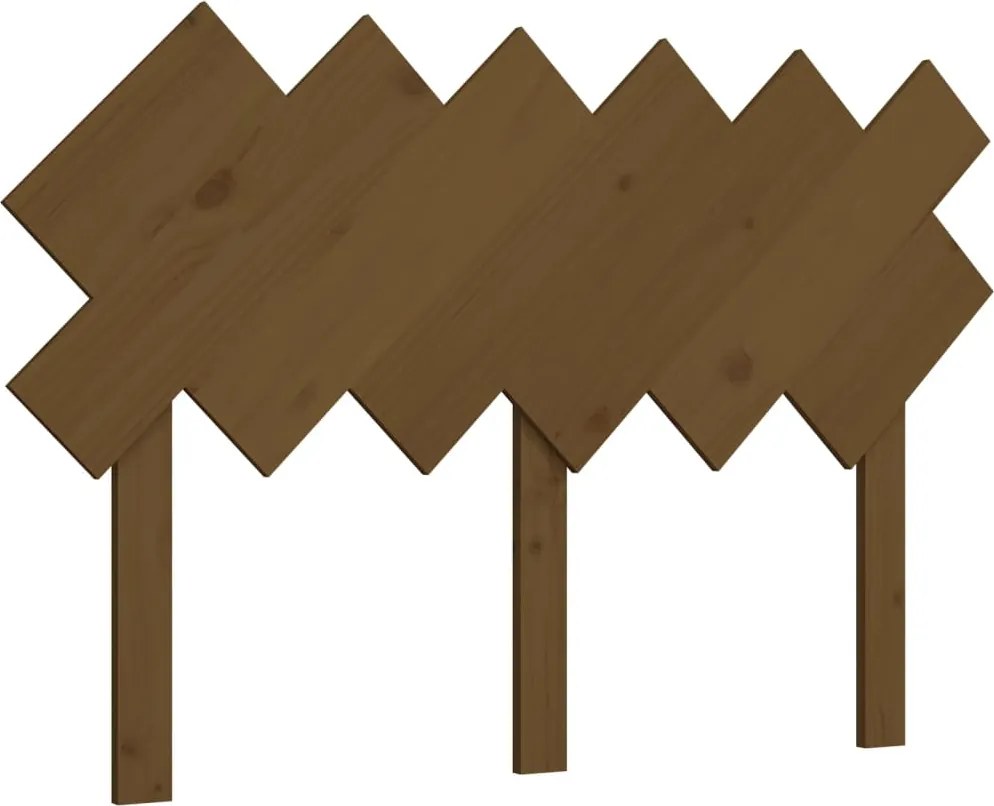 vidaXL mézbarna tömör fenyőfa ágyfejtámla 122,5x3x80,5 cm