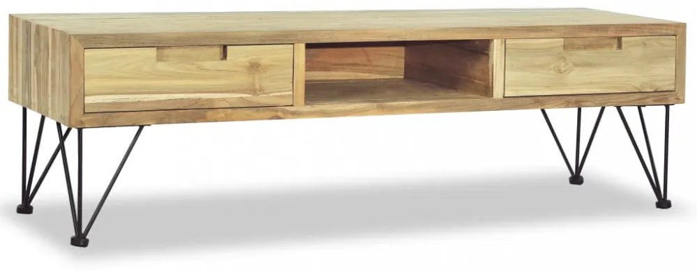 tömör tíkfa TV-szekrény 120 x 35 x 35 cm