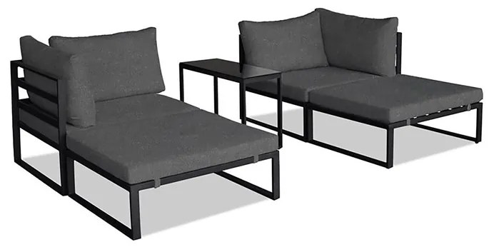 Kerti Garnitúra, Fém + Szövet, Szürke. AZ-L1761 GREY