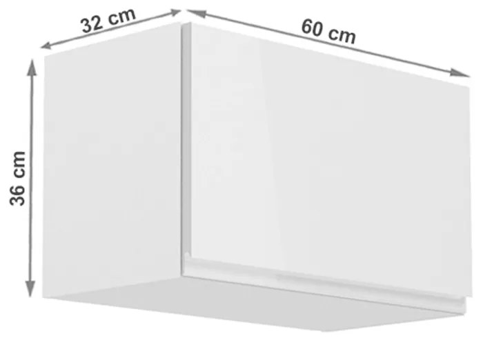 Felső konyhaszekrény G60KN Aurellia (fehér + fényes fehér). 1015738