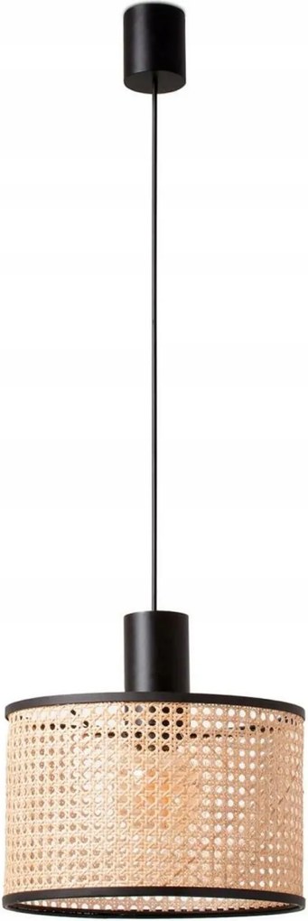 Faro Mambo 320 függeszték fekete/rattan, átmérő 32 cm, E27