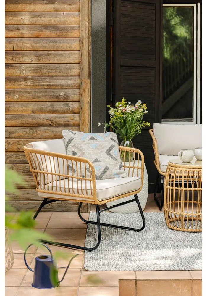 Műrattan kerek kerti tárolóasztal ø 47 cm Vistdal - Bonami Essentials