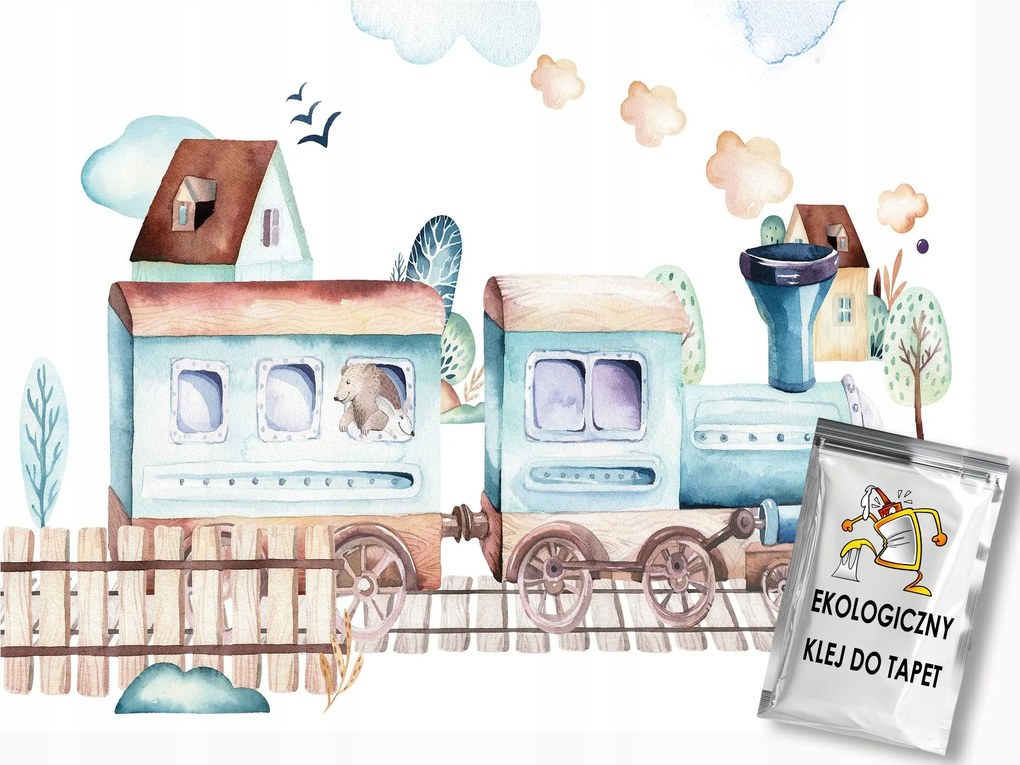 Fotótapéta Flizelina Gyerekeknek Vonat Ruha Mozdony 300x210 ragasztó