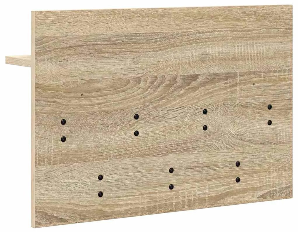 Fali Kabáthorog polcokkal sonoma tölgy 60 x 40 x 12 cm Faanyag