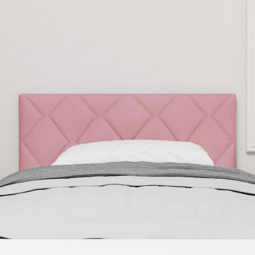 Fejtámla Gyémánt Blokk Design Rózsaszín 100 cm Bársony