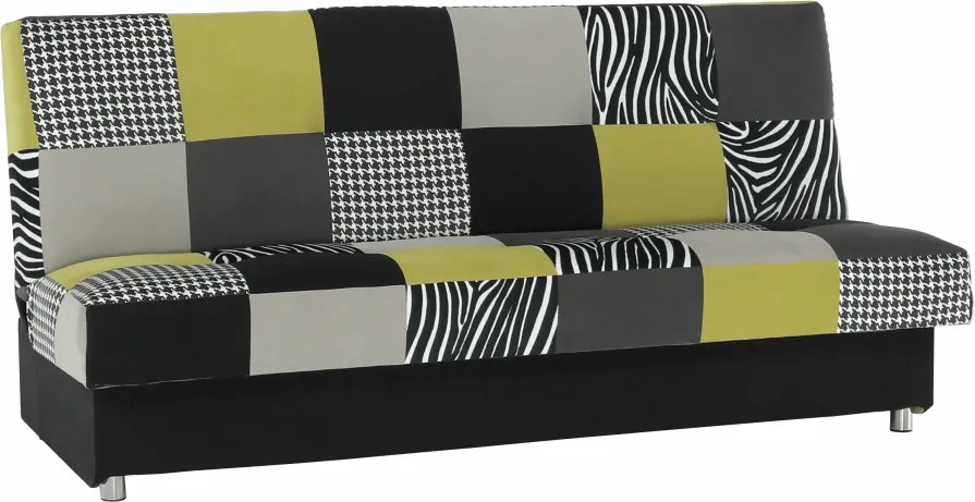 Dívány, anyag/ lime zöld/ szürke / fekete, ALABAMA