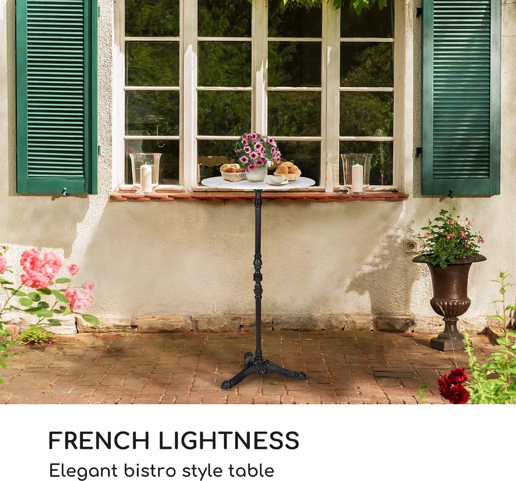 Blumfeldt Patras Taverna, bárasztal, 4 seasons marble, fehér