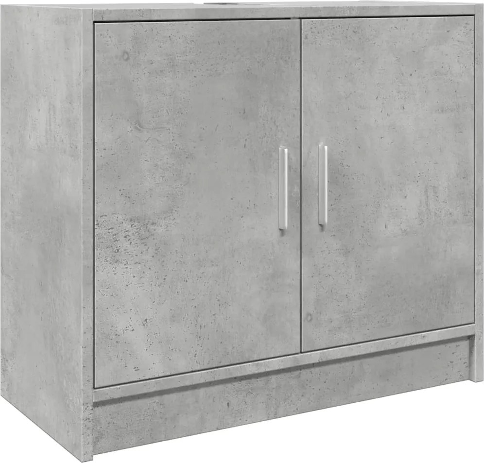 vidaXL betonszürke szerelt fa mosdószekrény 63 x 29 x 55 cm