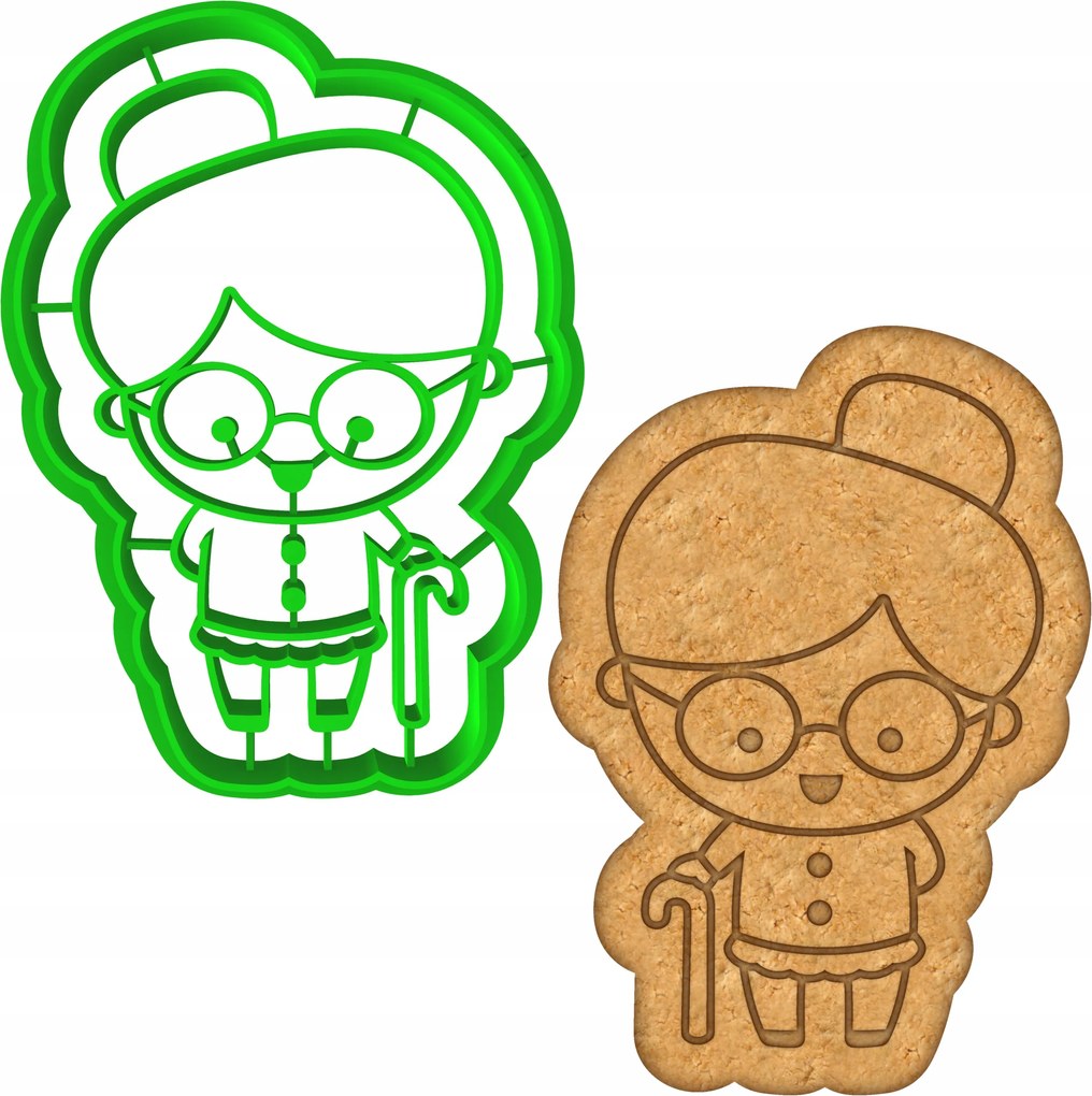 Mézeskalács- és kekszlyukasztó Forma Nagymama És Nagypapa Napjára Nagymama