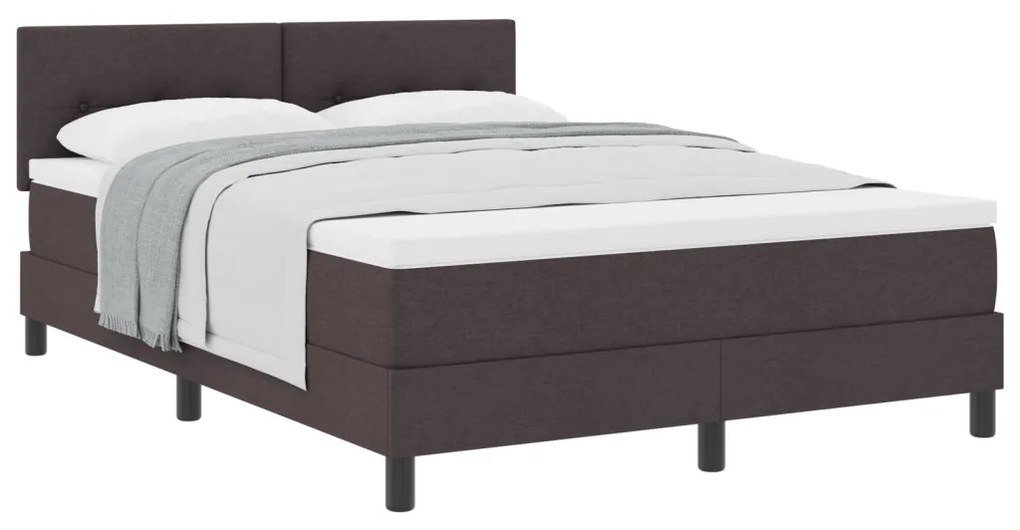 Box Spring Ágy matraccal Sötét Barna 140x200 cm Szövet