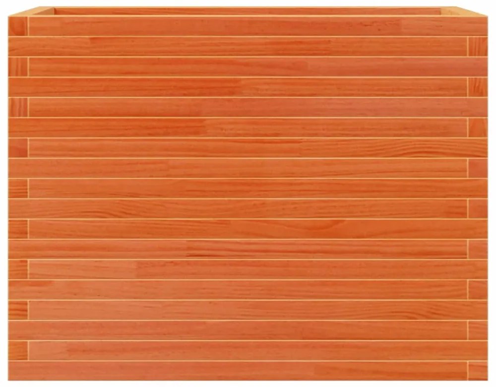 viaszbarna tömör fenyőfa kerti virágtartó 90 x 40 x 68,5 cm