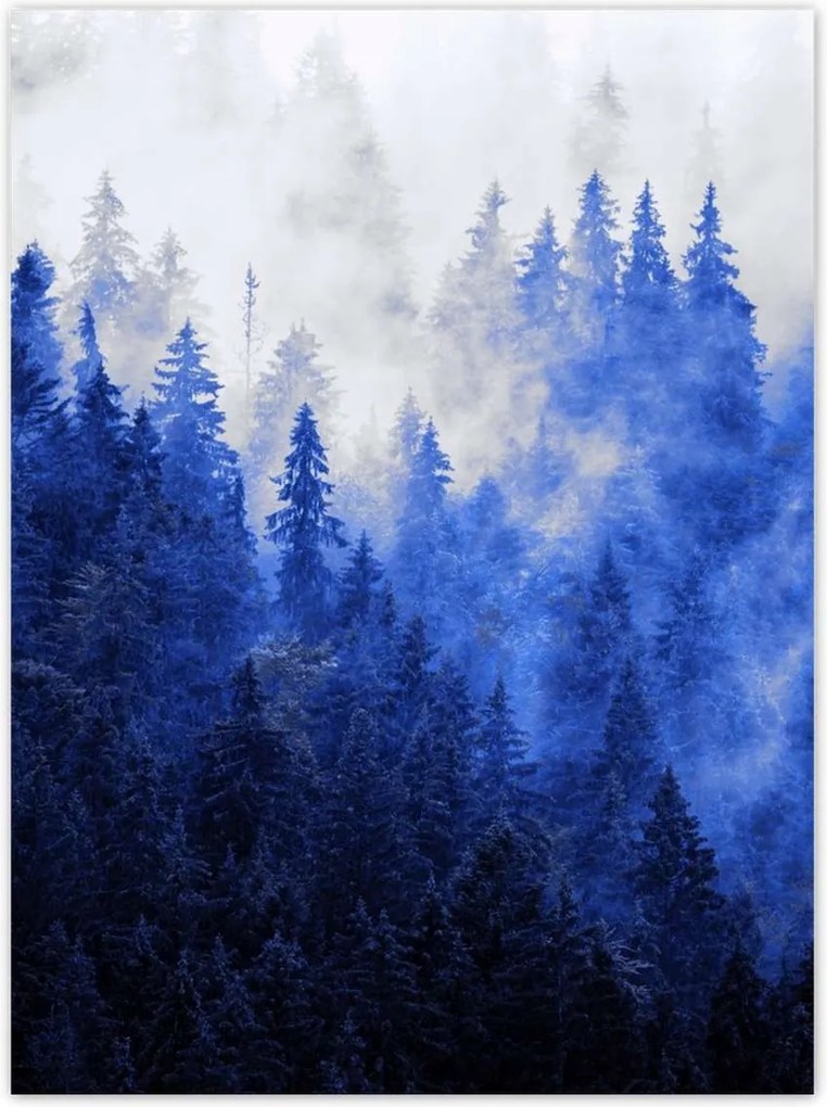 Poszterek 100x135 Kék táj Hegyek