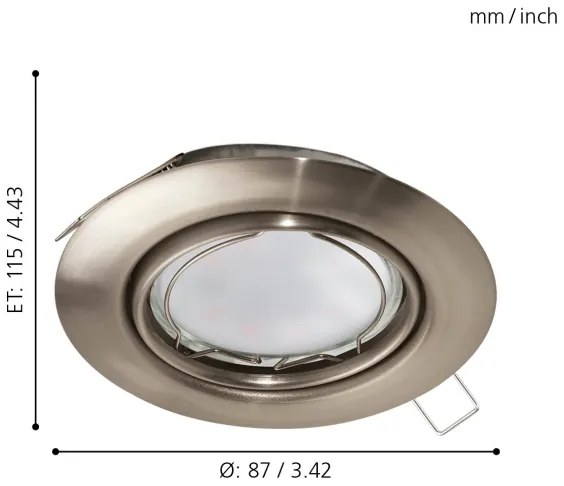 Eglo 94408 - SET 3x LED Beépíthető lámpa PENETO 3xGU10-LED/5W/230V