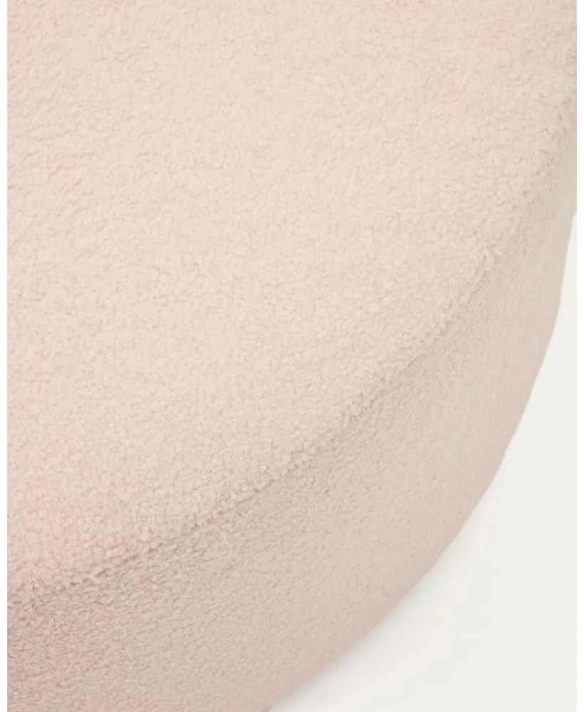 Világos rózsaszín buklé puff Kaeli – Kave Home