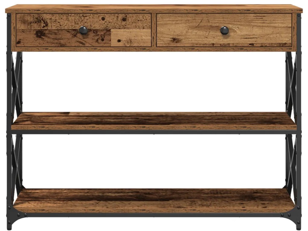 Tábla Régi Fa 100x28x75 cm Műanyag Fa és Acél
