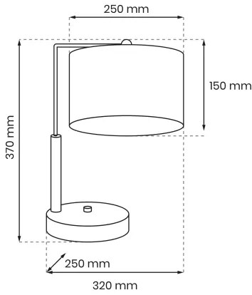 Asztali lámpa LINO 1xE27/60W/230V