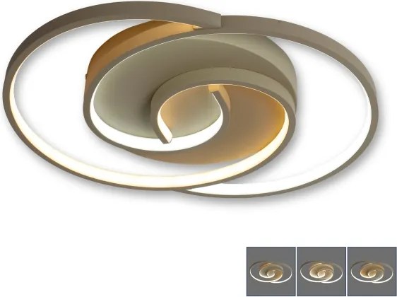 BRILAGI - LED fényerőszabályozható mennyezeti lámpa VELO LED/70W/230V 38x47,8 cm bézs + távirányító