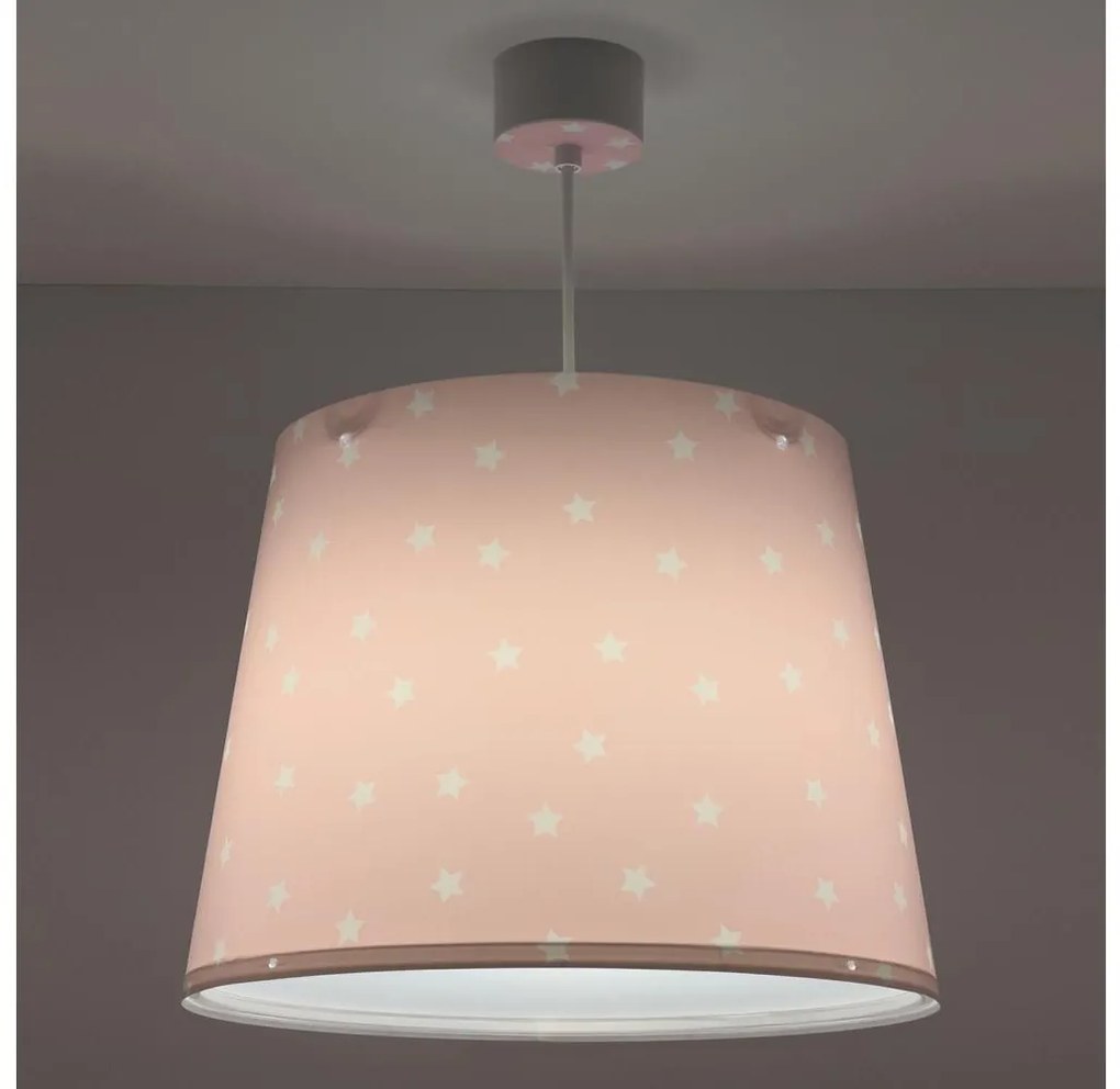 Dalber 82212S - Gyermekcsillár STAR LIGHT 1xE27/60W/230V rózsaszín