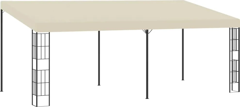 vidaXL krémszínű falra szerelhető szövetpavilon 3 x 6 m
