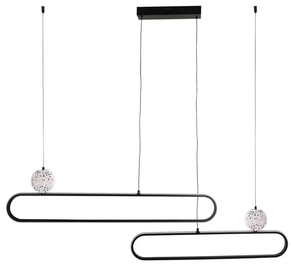 LED csillár kábelen FLORENTYNA LED/48W/230V 4000K fekete/fehér