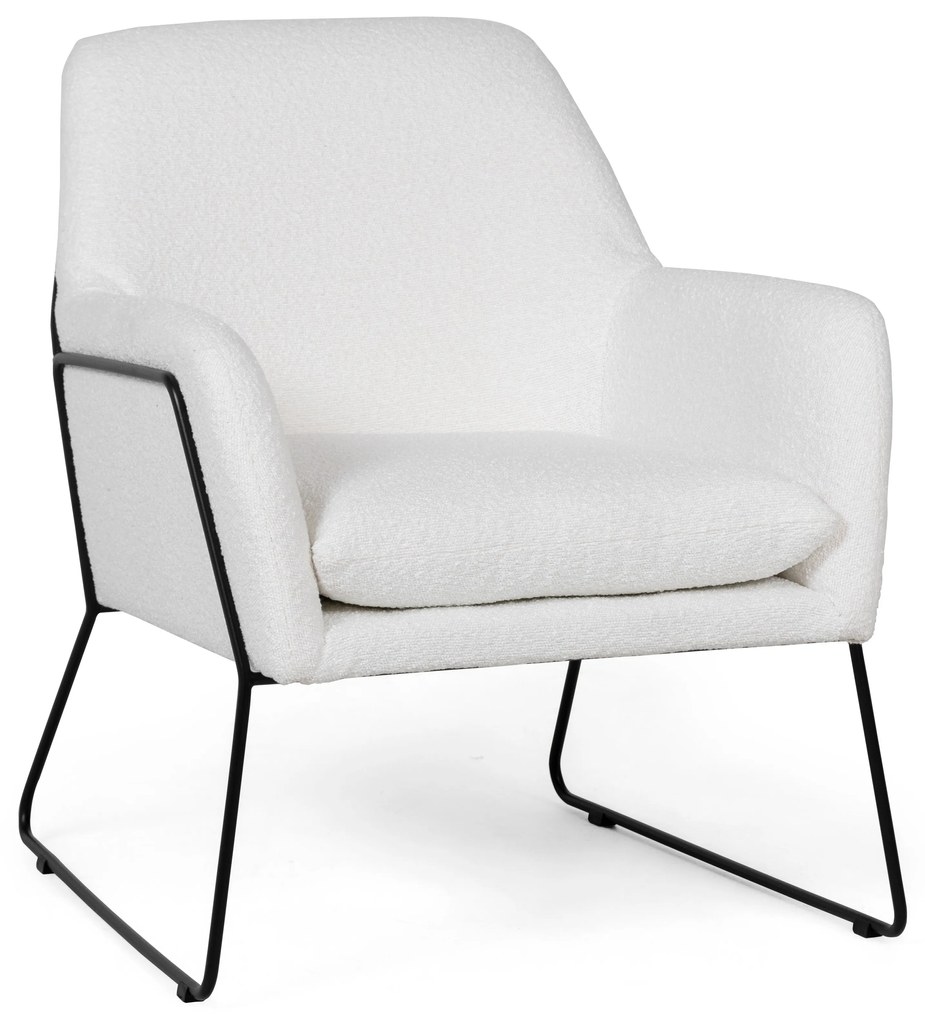 Fehér design kialakítású fotel MILAN