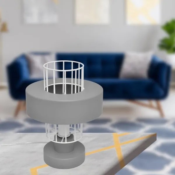 Asztali lámpa VOLTA 1xE27/15W/230V szürke