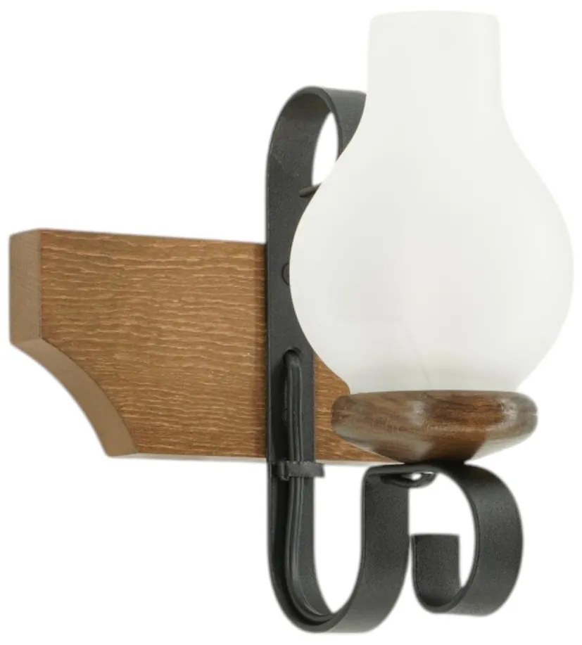 Brilagi - Fali lámpa QUEEN 1xE14/40W/230V bükkfa/dió