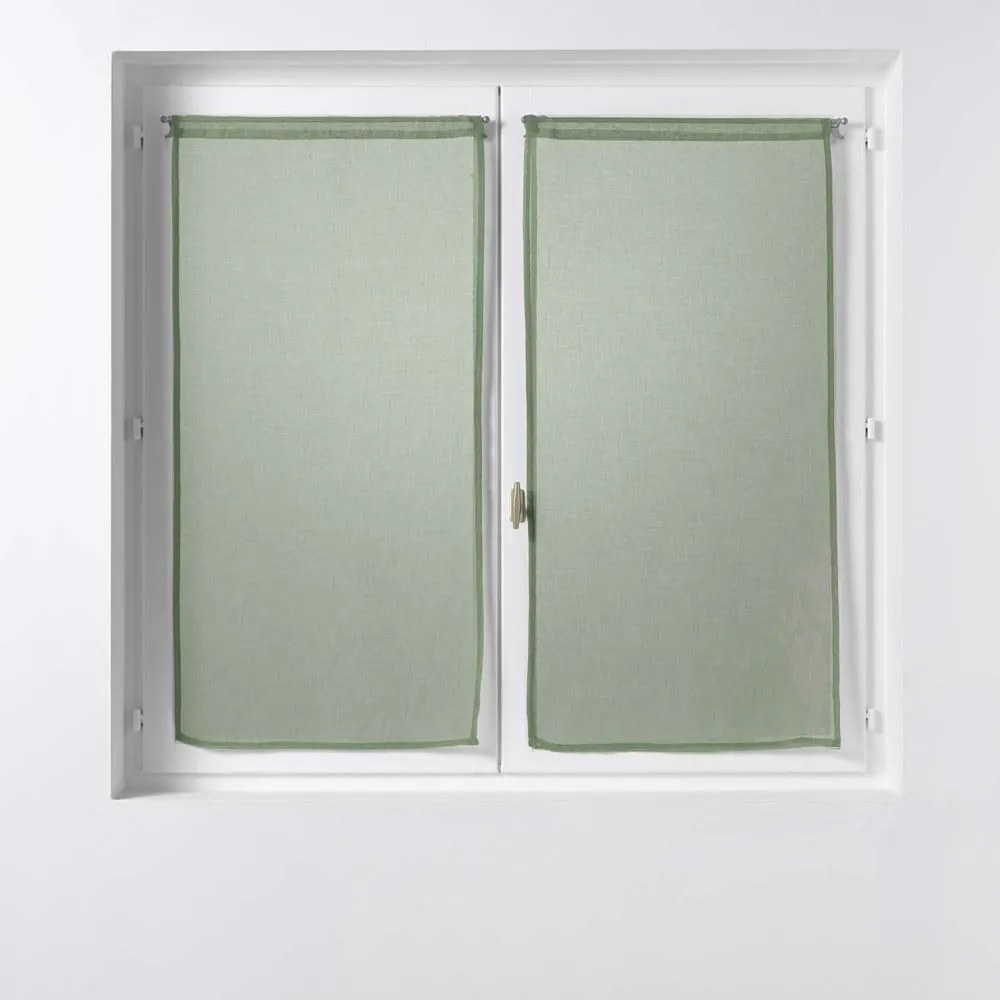 Khaki átlátszó függöny szett 2 db-os 60x90 cm Sandra – douceur d'intérieur