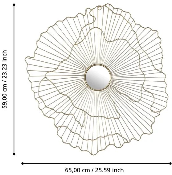 Eglo 425032 - ESASHI fali tükör 59x65 cm arany színben