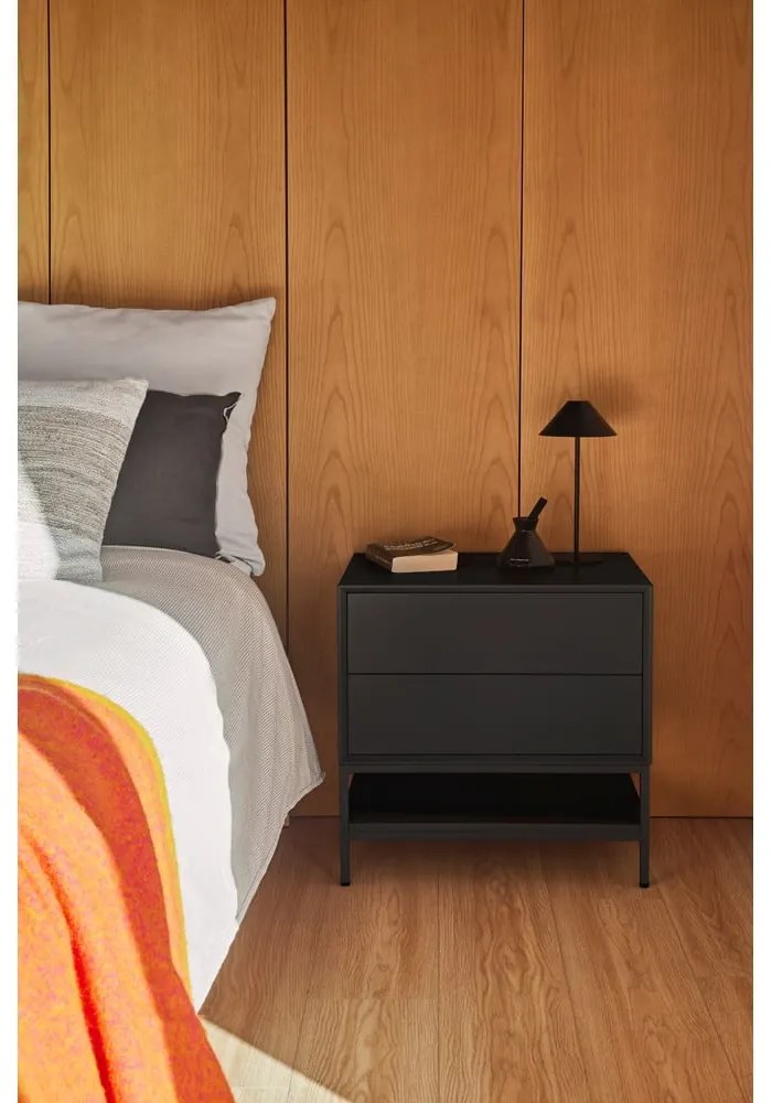 Fekete éjjeliszekrény Platt – Teulat