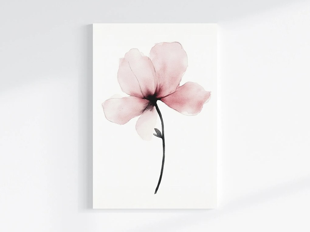 Vászonkép Canvas Akvarell Természet Kert Virág Rózsaszín Magnólia 40x60