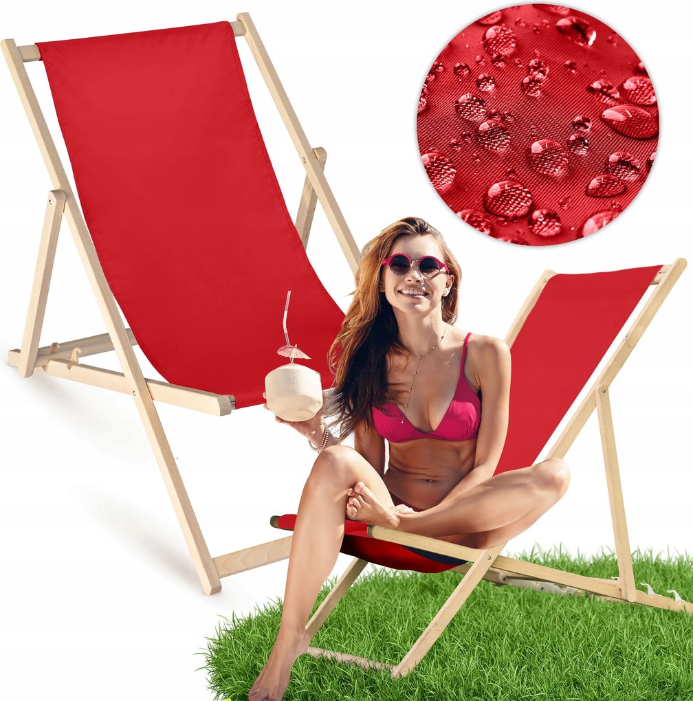 Piros Kerti Napozóágy Fából Összecsukható Öko Születésnapi Ajándék