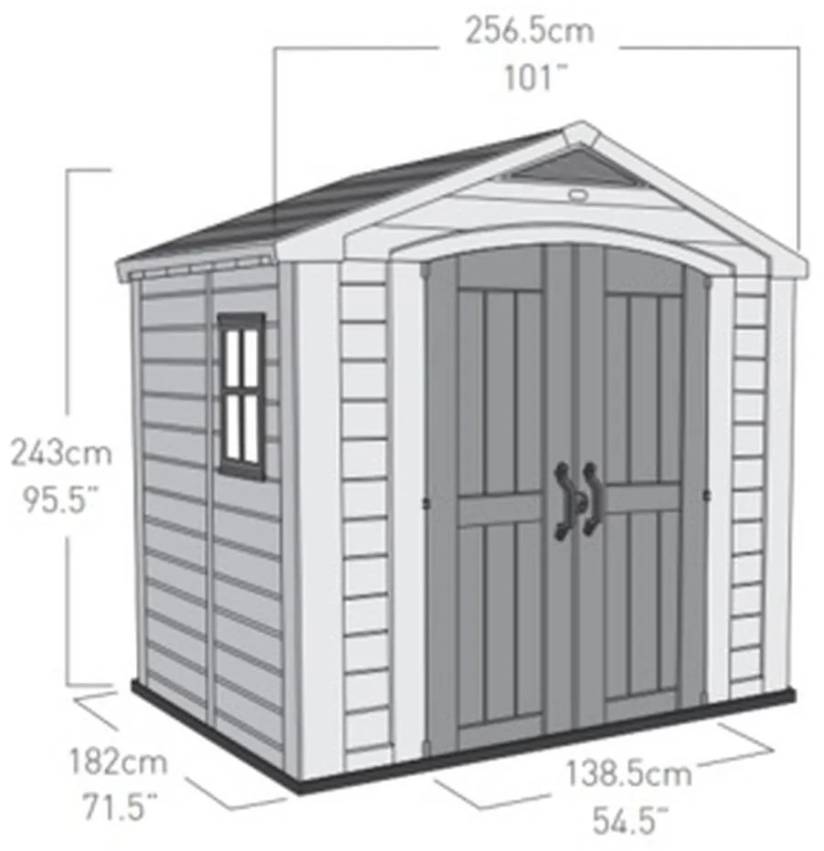 KETER FACTOR 8 x 6 műanyag kerti ház 230451 (17197897)