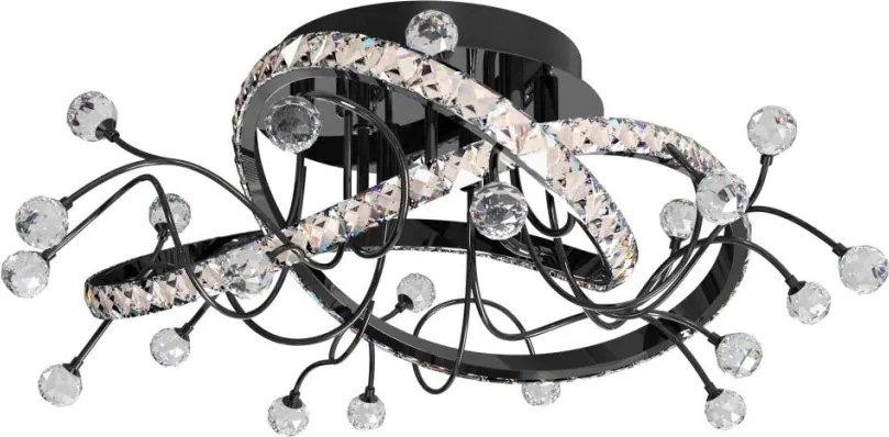 ZUMA LINE MX3481-1S-3BCT MAIA Kristály Mennyezeti Lámpa Fekete LED IP20
