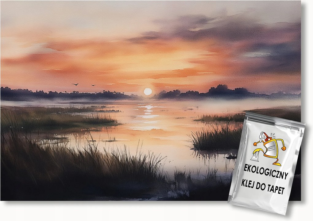 Fotótapéta Flizelina Tájkép Tó Mazury Napnyugta 368x254 ragasztó