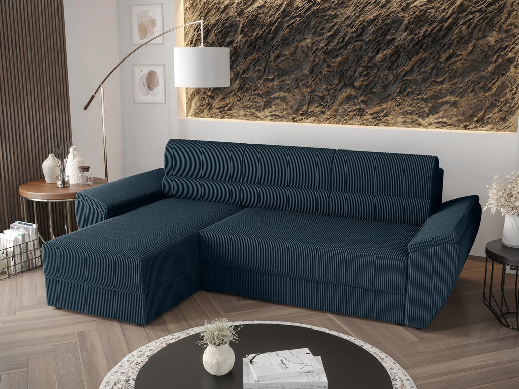 Sarok ülőgarnitúra Radiant L2 (sötétkék) (B). Akció -16%. 1062227
