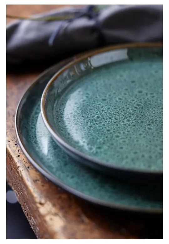 Zöld-fekete kőedény tányér ø 27 cm Gastro Green/Black – Bitz