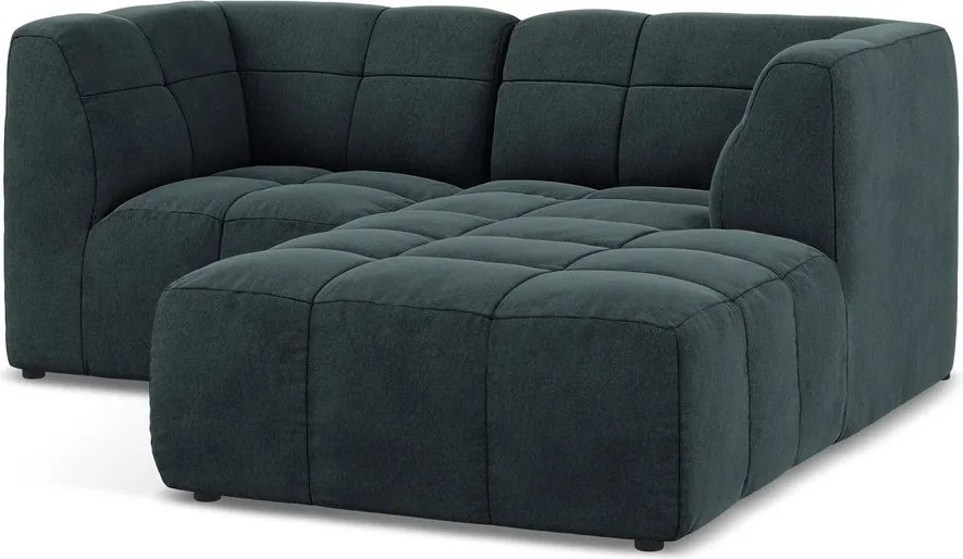 Kék bársony sarokkanapé (jobb oldali-heverő résszel) Aloha – Makamii