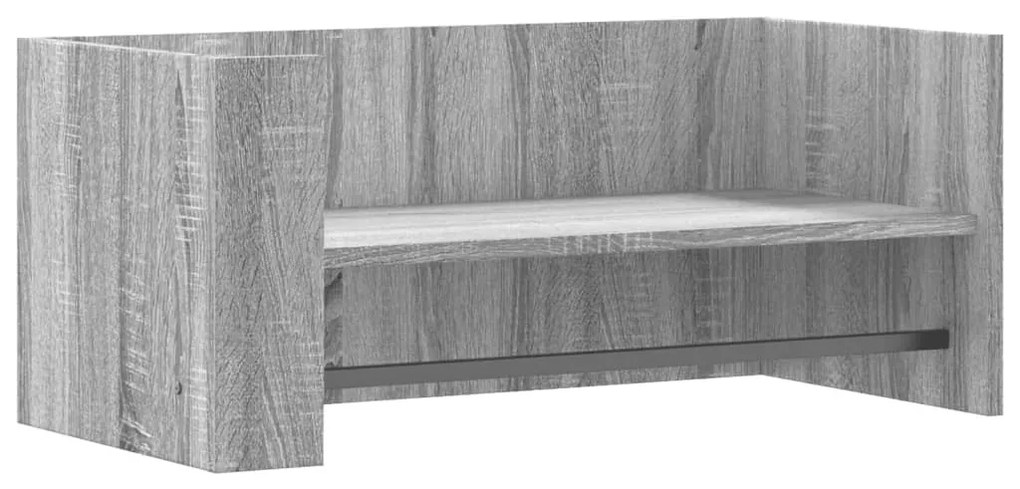 szürke sonoma színű szerelt fa fali polc 70,5 x 35 x 30,5 cm