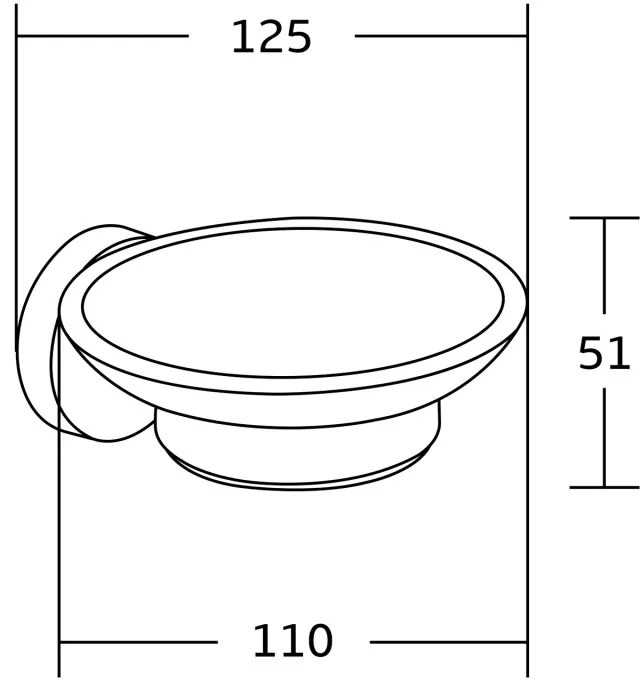 Mexen tartozékok, TIBER szappantartó, fekete, 7050539-70