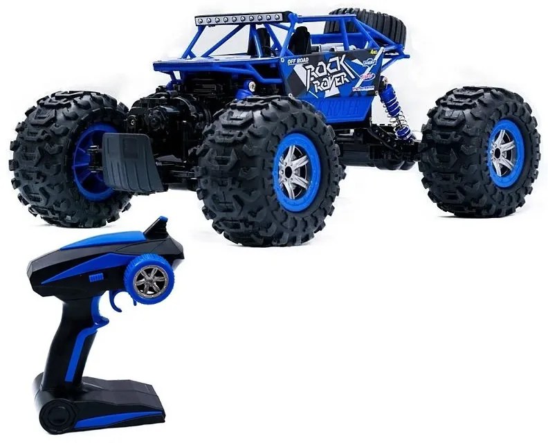 Procart Rock Rover 4WD távirányítós autó, szárazon, vízen és hóban, 1:12 méretarány, 4 kerék meghajtásos, kék színű