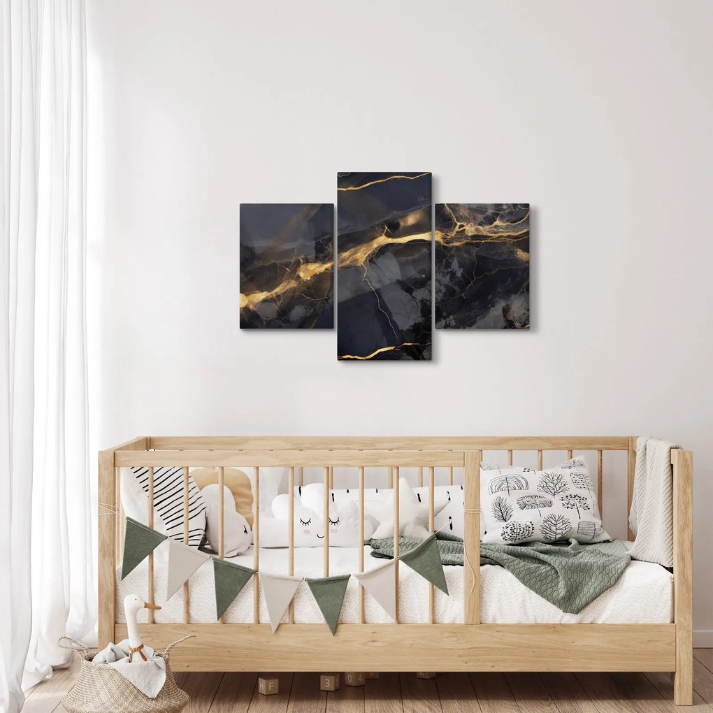 Kép - Fekete - arany dekoráció (90x60 cm)