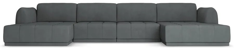 Sötétszürke sarokkanapé Hoku – Makamii