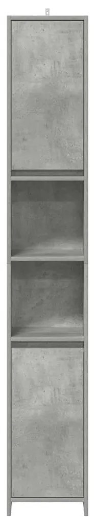 betonszürke forgácslap fürdőszobaszekrény 30 x 30 x 183,5 cm